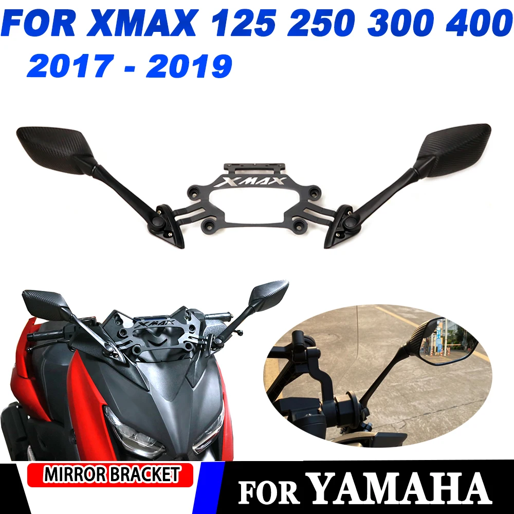 Motorcycle XMAX300 Rear View Mirrors Front Fixed Stent Mobile Hone Bracket Holder For Yamaha XMAX X-MAX 250 300 400 2017 - 2019