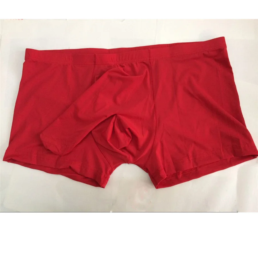 Homens Sexy Boxer Shorts, Masculino Pênis Tubo Boxershorts, Calcinha de Seda Gay, Roupa Interior Elefante, Cuecas masculinas