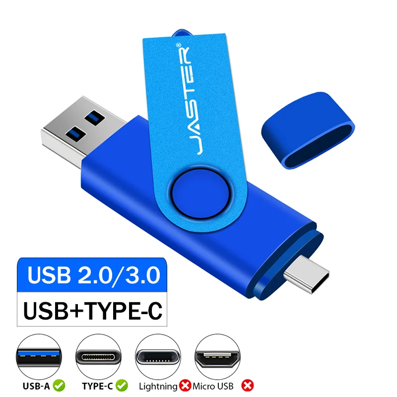 

Высокоскоростной флэш-накопитель Type-C USB 3.0 2 В 1 360 ° Свободно вращается Pen Drive 128 ГБ/64 ГБ/32 ГБ/16 ГБ Многоформатный совместимый U-диск