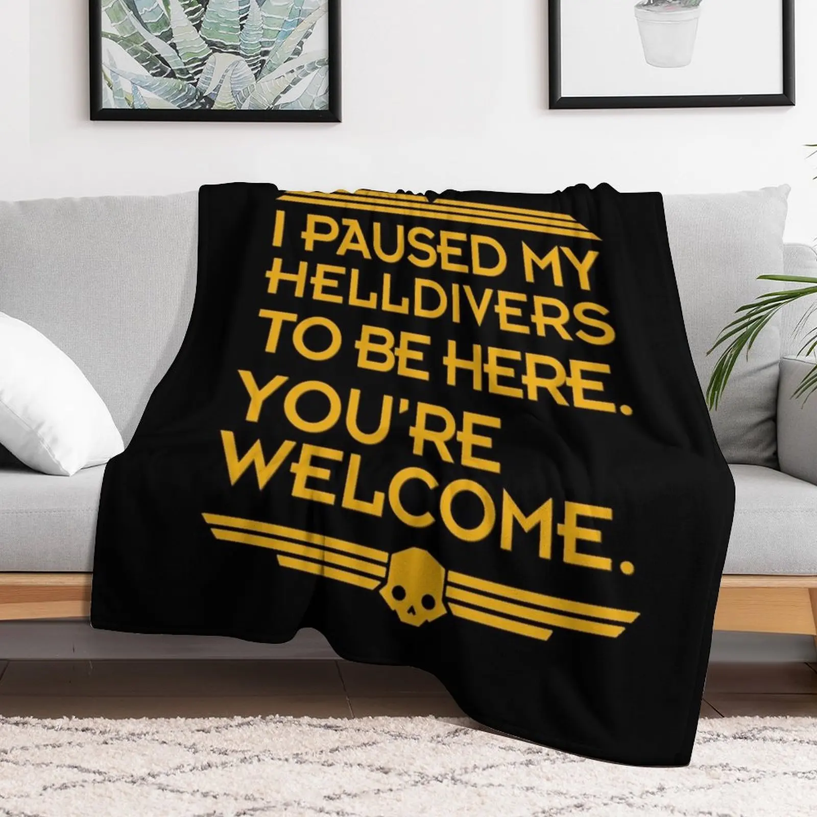 I paused my helldivers to be here. You're welcome Throw Blanket Heavy Decoratives Luxury Thicken Blankets