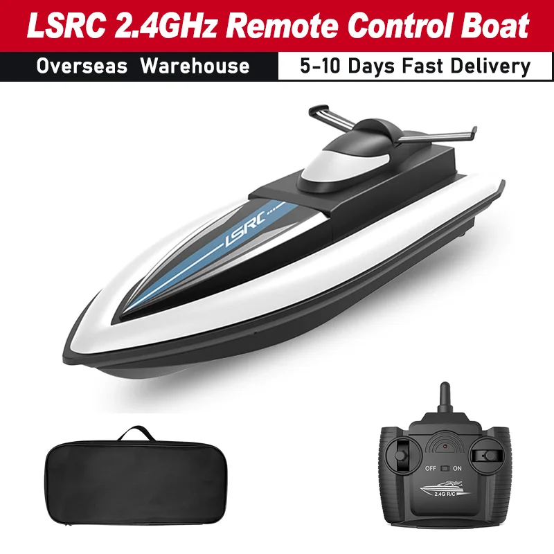 LSRC RC Boat Remote Control Boat Race 2.4GHz Waterproof Toy for Lake Pool Sea Gift for Kids Dual Motors Provide Strong Power