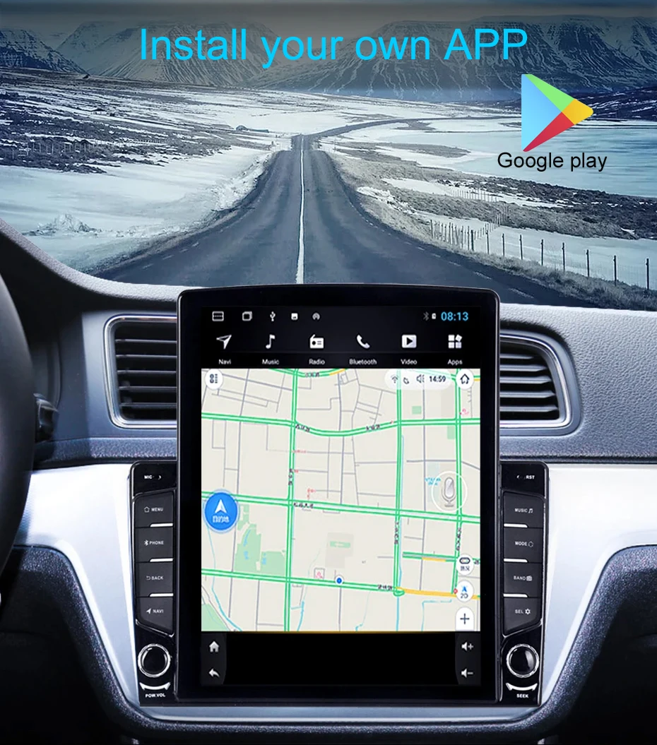 Android para Mitsubishi Pajero Sport 2 L200 Triton 2008 - 2016 Tesla tipo Radio de coche reproductor de vídeo Multimedia navegación GPS