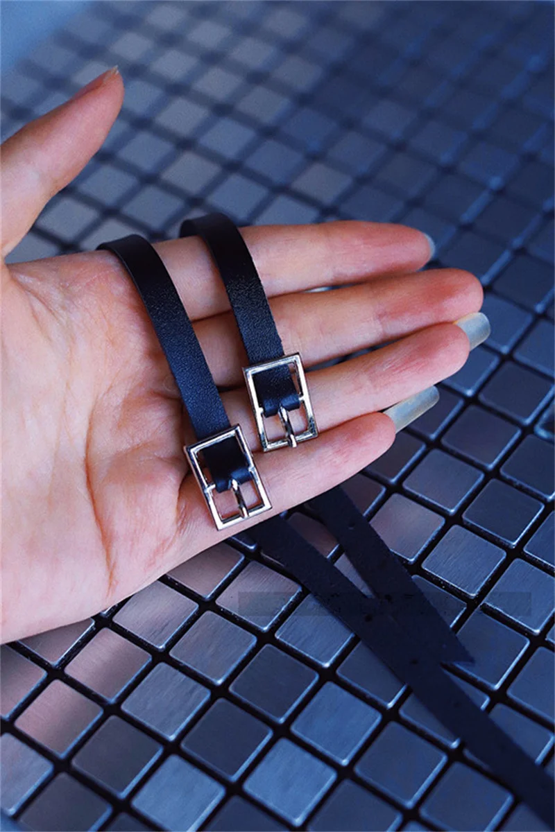 BJD Doll Clothing Accessories are suitable for 1/3 1/4stylish new super cool all-match mini imitation black leather belt leather