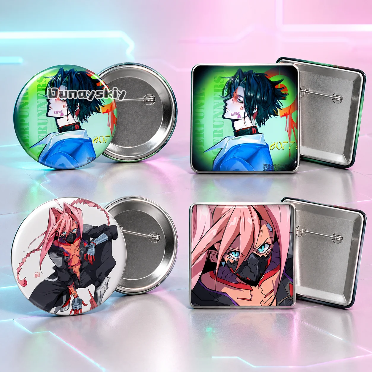 D Taliya Yang Anime Cartoon Cyberpunk 2 Style Badge Brooches On Backpack Round For Accessorys Cosplay Badge Halloween Gift​