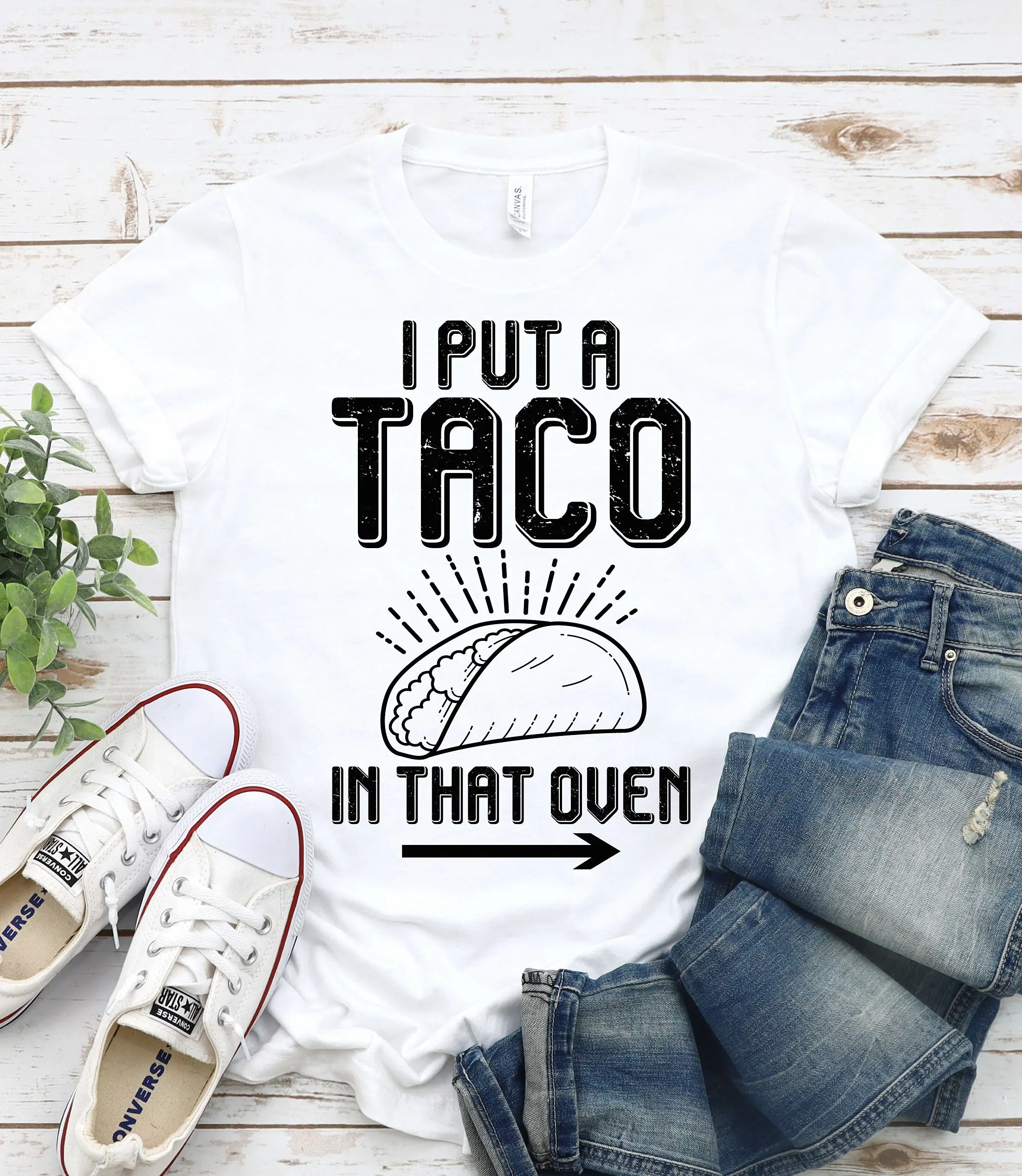 Copy Of I Put A Taco In That Oven Pregnancy Announcement T Shirt Cinco De Mayo Fiesta Baby Shower Birthday New Dad