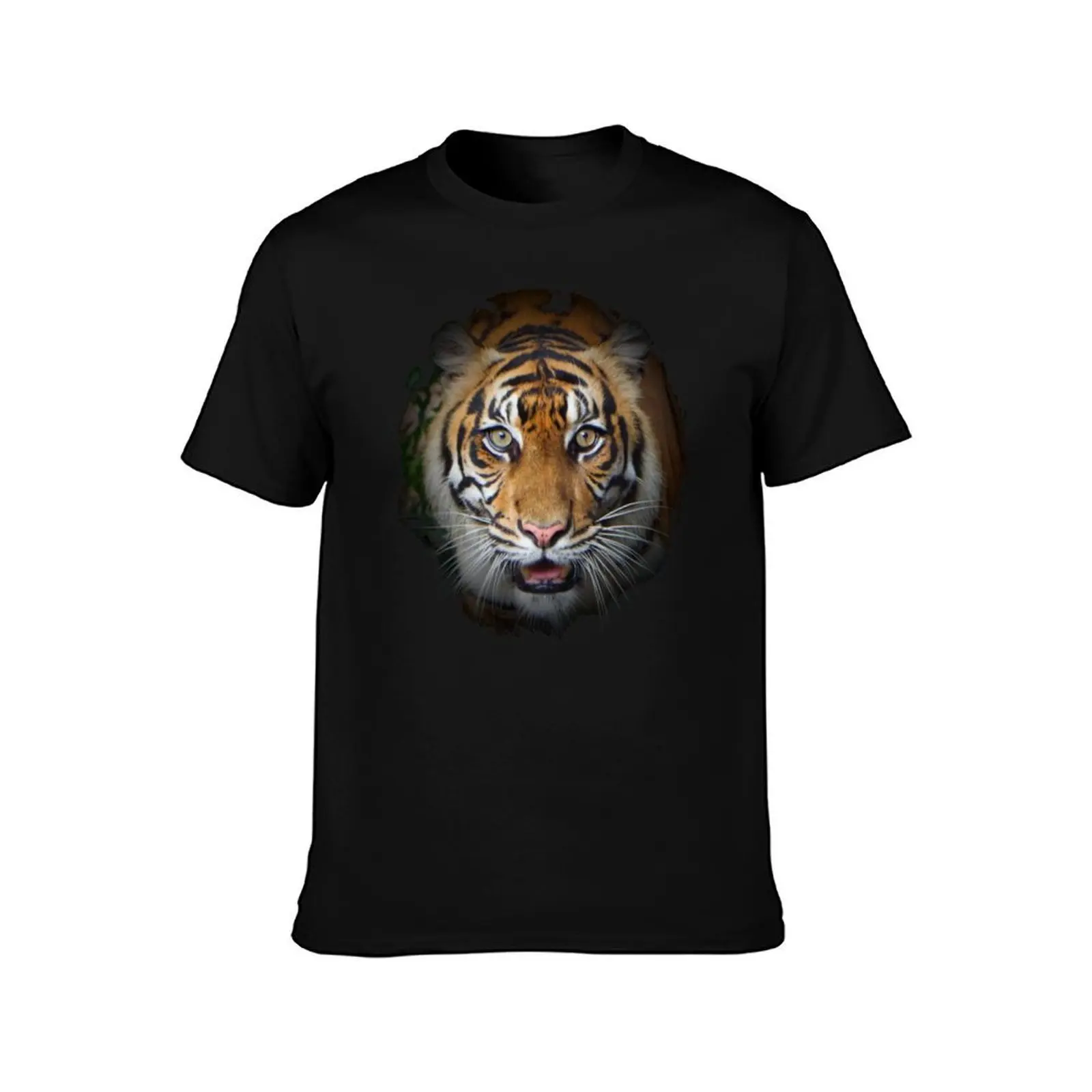 The Tiger - Black T-Shirt Large Size Loose Casual Tee T-Shirt