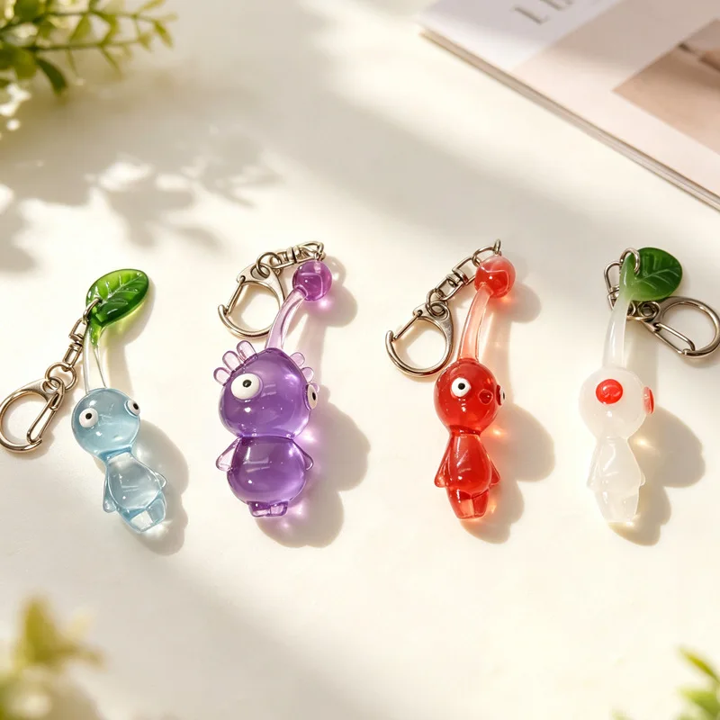 Bandai！！！PIKMIN Nintendo Game Characters Action Figures Model Key Backpack Pendant Gashapon Ball Collectibles Official Genuine