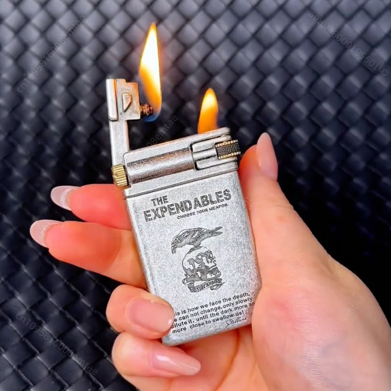

ZORRO 850 new dual flame fuel lighter, one click ignition lighter, cigarette accessories, men's gift