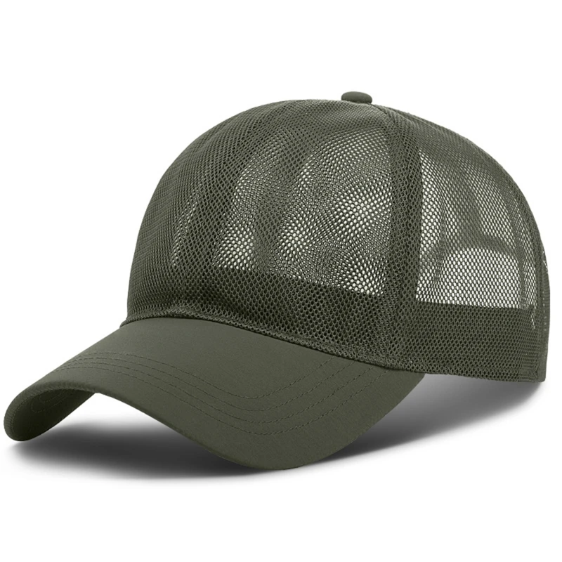 Summer Full Mesh Baseball Cap Men Women Hollow Out Breathable Quick Dry Cooling Sunscreen Outdoor Peaked Hat