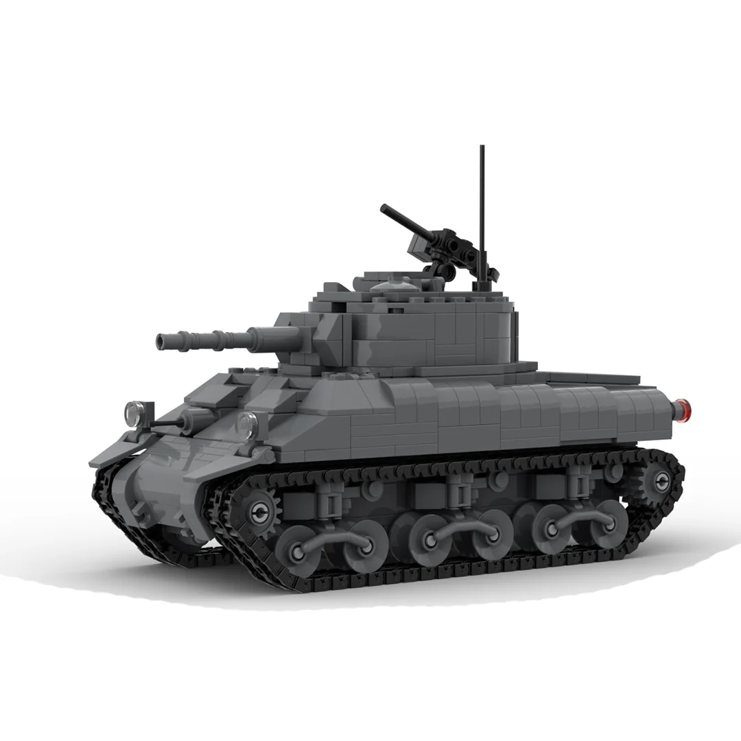 

Строительные блоки Moc military WW2 US M4A1Sherman Sherman средний танк MCTS0280