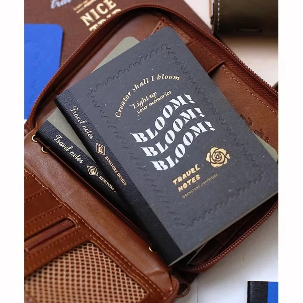 

Fromthenon Vintage Travel Notebook Refill Inner Pages Embossed Gold Foil Cover Journal Planner Replace Grid Blank Inner Pages