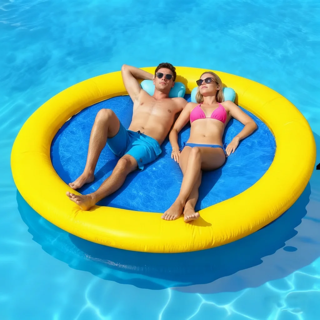 

Летний надувной круглый плавающий матрас из ПВХ, надувной водный гамак для нескольких человек, плавающий гамак для моря