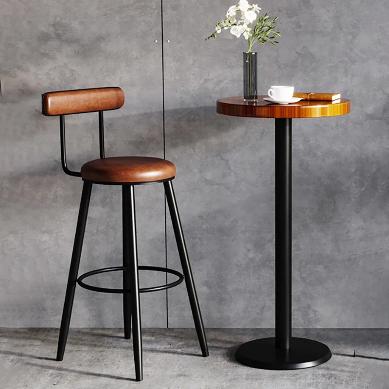 

Modern Comfortable Bar Chair Wooden Nordic Elegant Traditional Bar Chair Barstool For Events Taburete De Bar Kitchen Furniture