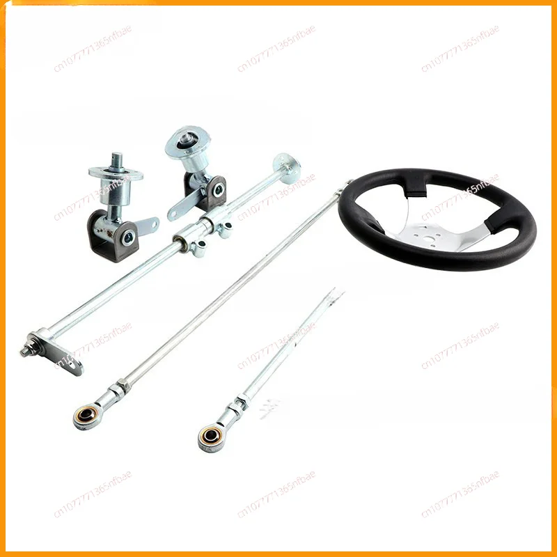 168 Kart Accessories Homemade Four-wheel Box Car Front Axle Steering Wheel Steering Rod Ball Head Claw Flange