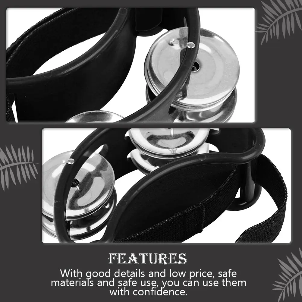 

Foot Jingle Bells Music Education Percussion Instrument Hand-Eye Coordination Musical Foot Tambourine Stage