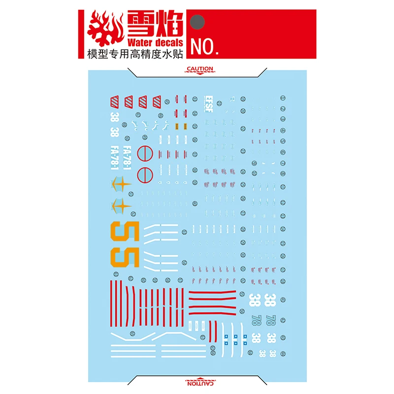 Model Decals Water Slide Decals Tool For 1/144 HG GTO FA78 Full Armor Fluorescent Sticker Models Toys Accessories