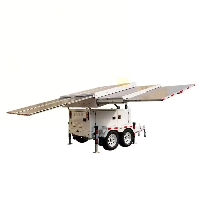 Monocrystalline MPPT Portable Solar Power Generator Trailer Farm Equipment Custom