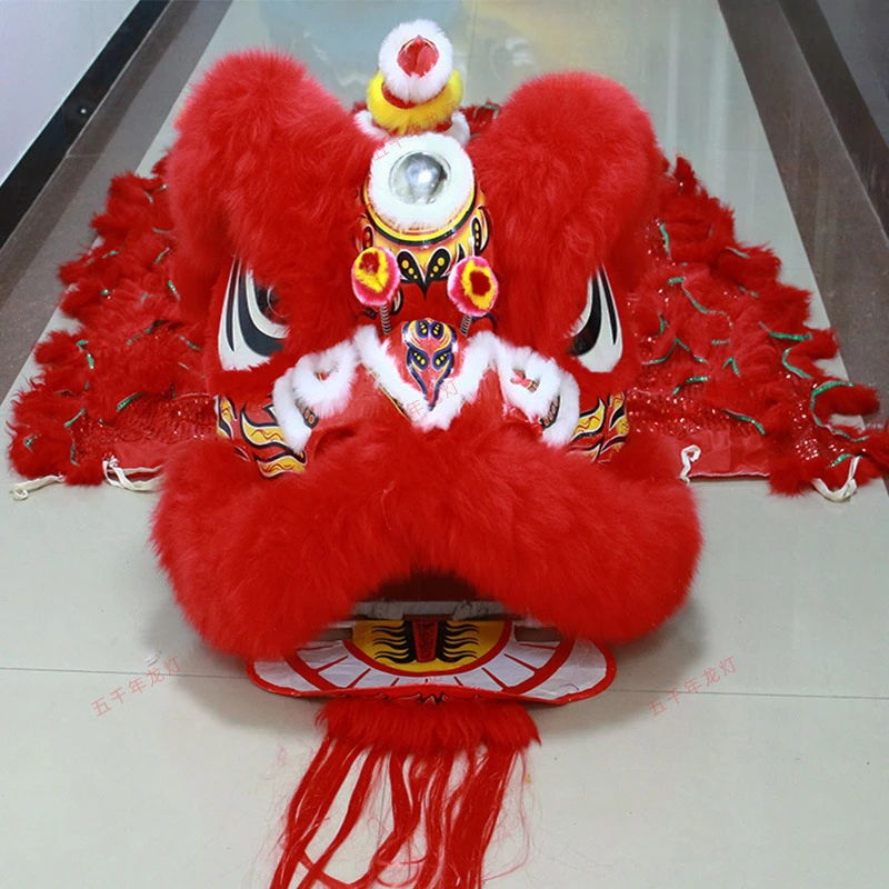 

Red Foshan Lion Dance and Lion Awakening Celebration Australian Wool Large-scale Event Performance Costumes