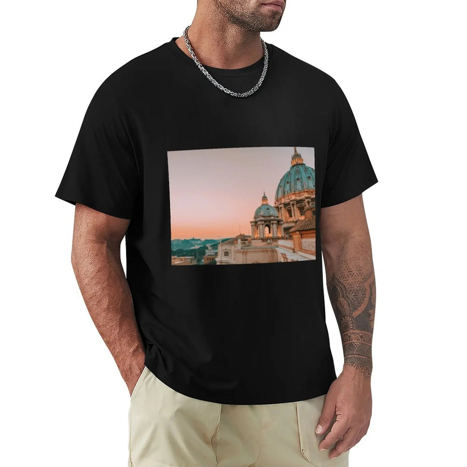 St. Peters Basilica at Sunset T-Shirt man t shirt cotton T-Shirt
