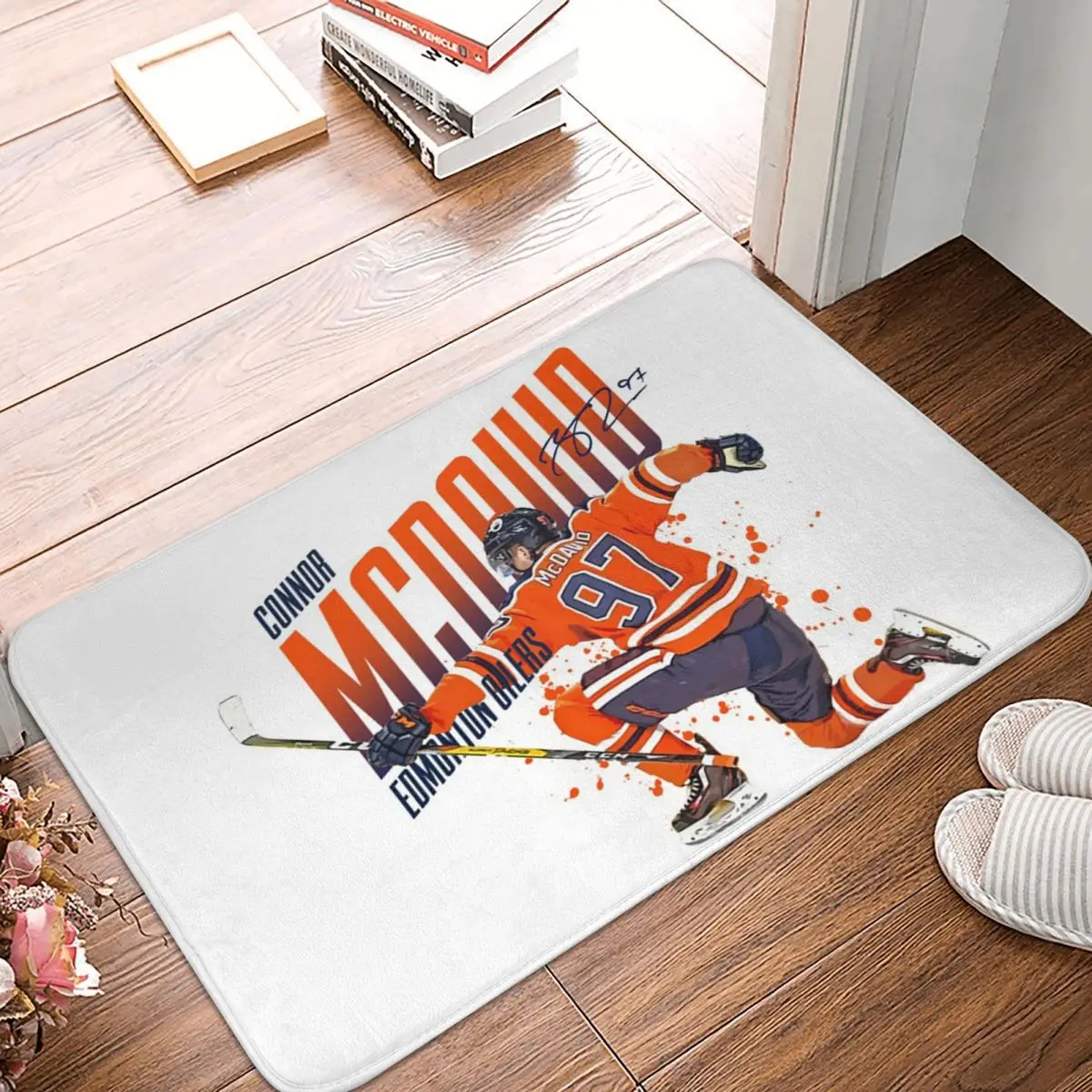 Connor McDavid 97 For Edmonton Oilers Fans Anti-slip Doormat Floor Mat Carpet Rug for Entrance Home Living room Footpad Mats