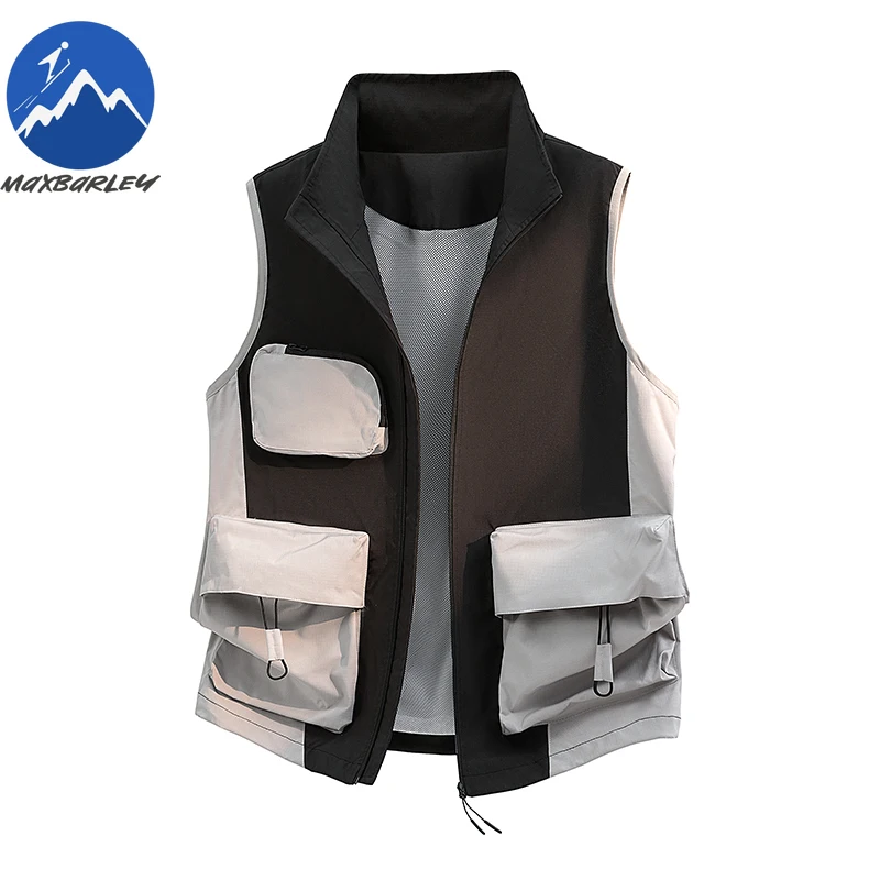 

COMXZ Men Work Wear Vest Athflow Ultra-light Multi-Pocket Mesh Waistcoat Youth Women Summer Running camping Sleeveless Jacket