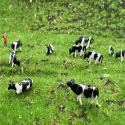 HO and N Scale Model Cows Miniature Farm Animal Model Cow For Model Railway Layout Different Different Postures