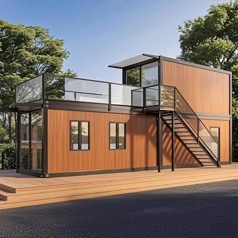 Landscape Matching Foldable Mobile House Low Saturation Exterior Color Natural Fusion Outdoor Scenery Prefab Leisure Cabin Park
