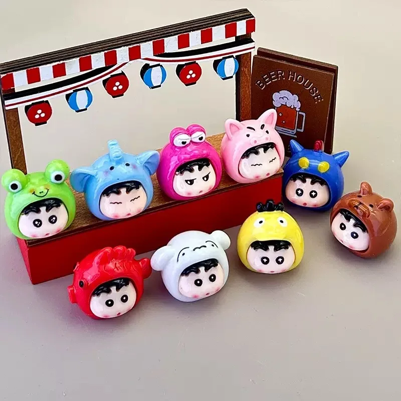 1Pcs Random Style Anime Crayon Shin-chan Q Version Action Figure PVC Model car ornament Toys Doll Desk Decor Collectible Gifts