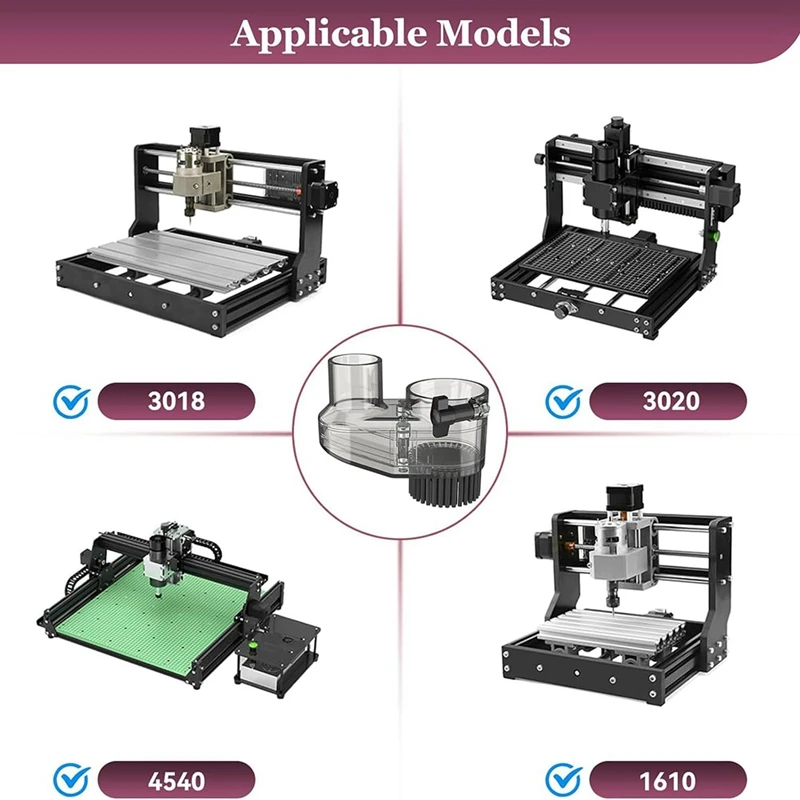 Imagem -03 - Cnc Dustproof Sapatos para Máquinas Cnc Máquina de Gravura Cnc Fresagem 52 mm de Diâmetro pc