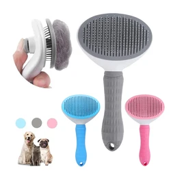 Cat Brush Remover Cabelo Pet Depilação Pente para Gatos Antiderrapante Grooming Brush Aço Inoxidável Dog Combs Brushes Acessórios para gatos