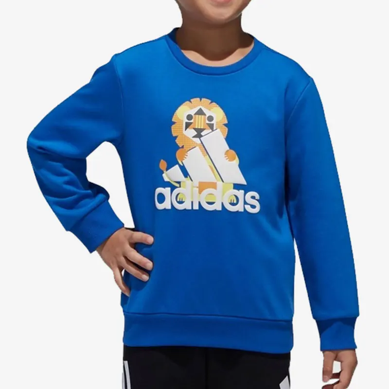 

Повседневная толстовка с капюшоном и длинными рукавами Adidas Originals для мальчиков, новая коллекция DM7043