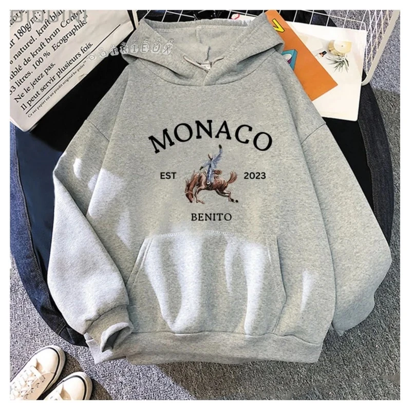 ألبوم جديد من Bad Bunny كنزات Nadie Sabe Lo Que Va Pasar Manana للرجال ملابس بغطاء للرأس للشارع الجرونج بلوفرات كبيرة الحجم دافئة 90s