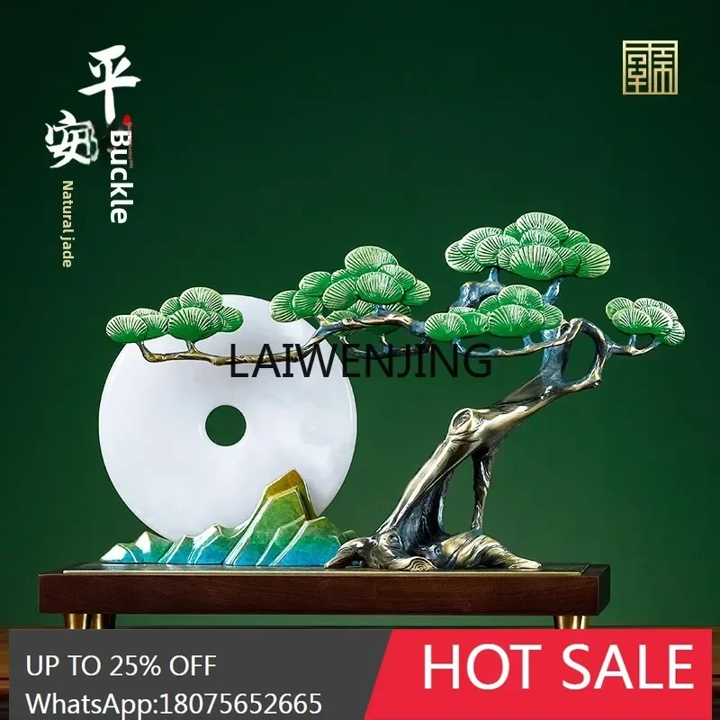 copper welcome pine safety buckle ornament high-end office entrance decoration