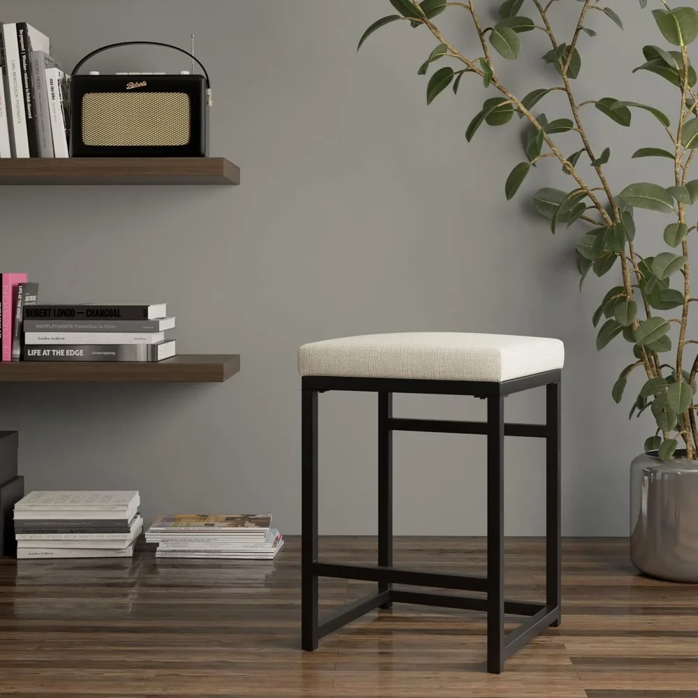 مقاعد بار معدنية معاصرة مقاس 24 بوصة |   جلوس بارتفاع عداد بدون ظهر لديكور المنزل الحديث