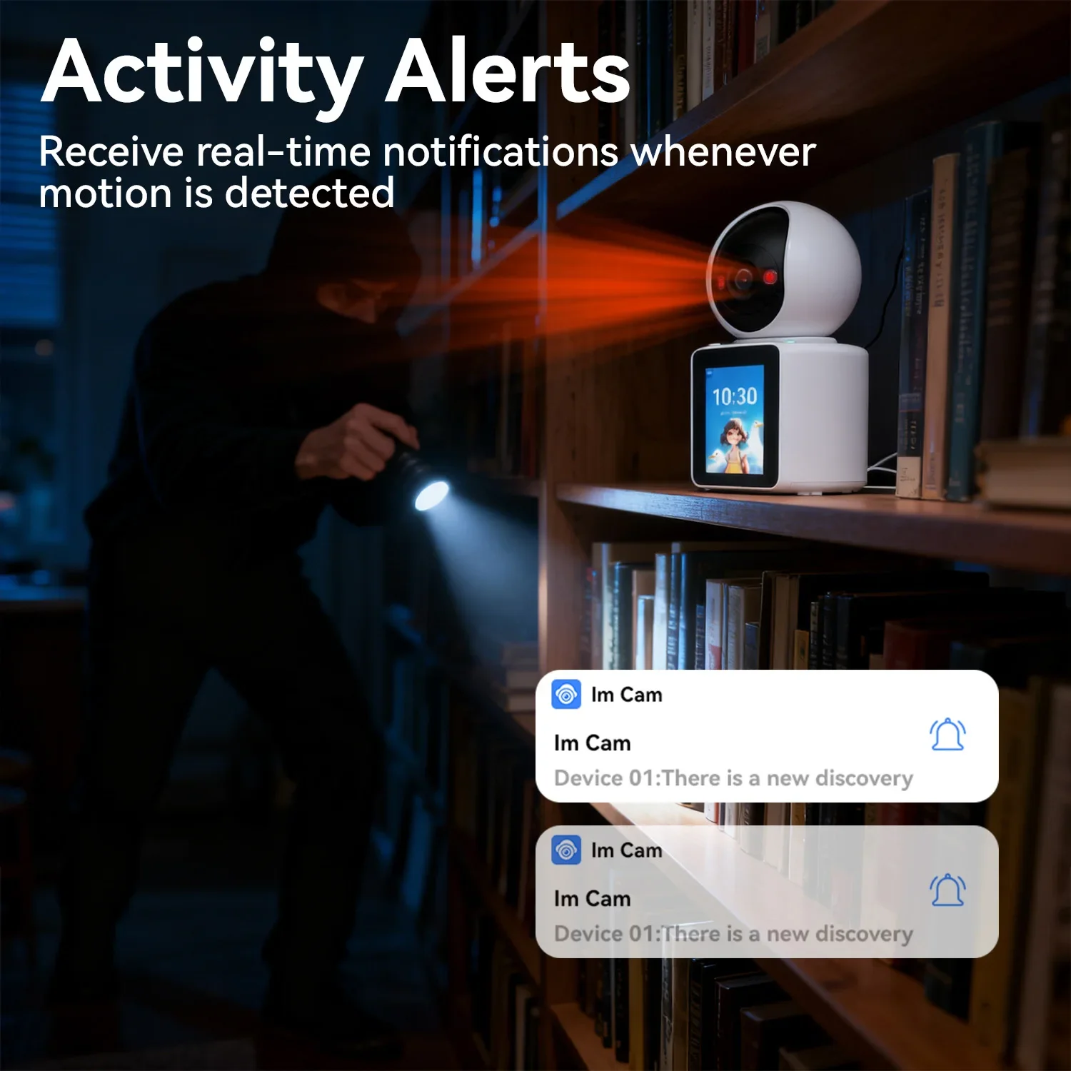 2MP Wireless WIFI Two way video calling Camera Baby Safety Protection Monitor 2.8-inch Screen White-light IR Vision IM CAM App