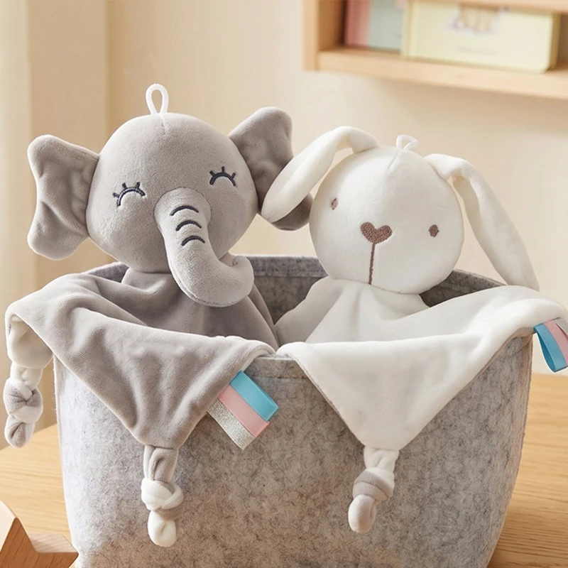Brinquedos do bebê bonito elefante de pelúcia mordedor chocalho brinquedos cobertor macio brinquedos animais de pelúcia toalha boneca jogos bebês recém-nascidos 0 12 meses