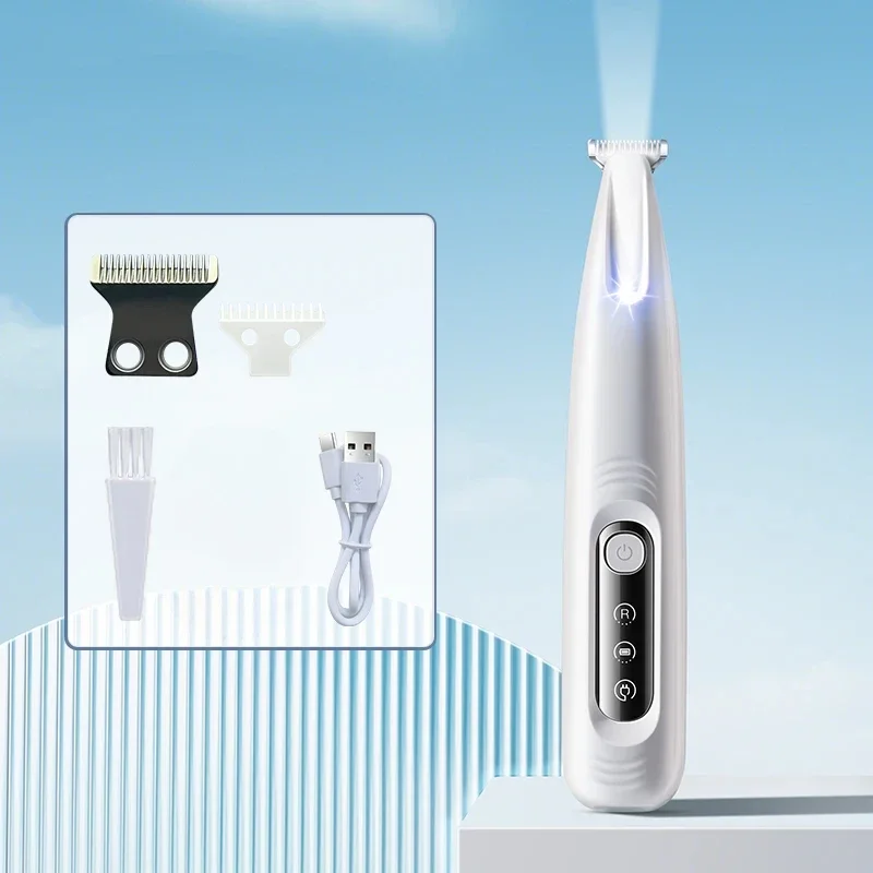 F6 Portable Pet Hair Detailed Trimmer(2 * 140mm Blades) - Cat & Dog Waterproof Grooming Clipper with LED Light & Display, Low-Noise Ceramic Blade