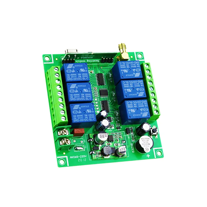 Imagem -04 - Interruptor de Controle Remoto sem Fio rf Rádio Universal dc 12v 24v 36v 48v 10a 6ch Relé 433 Mhz 315mhz Industrial Agrícola