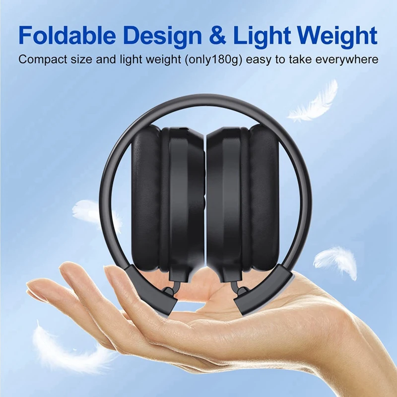 New-2X Cuffie radio FM wireless portatili, ricevitore auricolare radio FM ricaricabile per riunioni, lavori quotidiani, escursioni