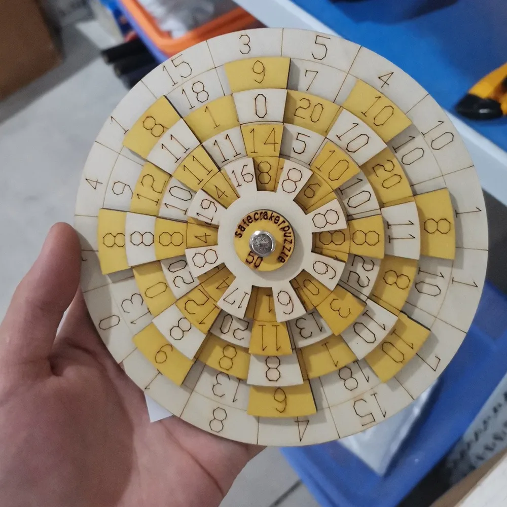 

IQ Test Wooden Digital Puzzle Brain Teasers Loop Puzzles Huarong Road Number Puzzle Mind Logic Turntable Secret Box Puzzle