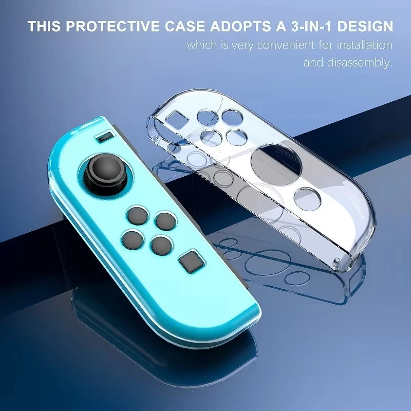 3 In 1 Protective Case for Nintendo Switch Console Split Clear Transparent TPU Cover Dockable Protector for Switch Accessories image 6