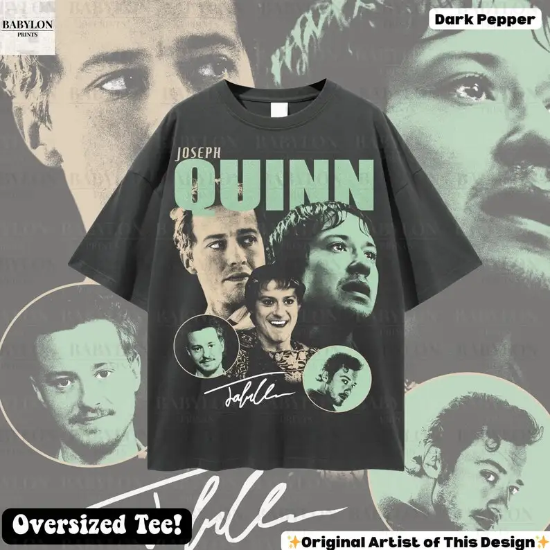 Joseph Quinn shirts, vintage sweatshirts, signed gifts