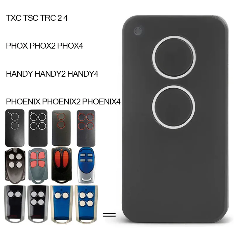 

V2 Пульт дистанционного управления гаражом, совместимый с PHOX PHOENIX HANDY 2 4 TSC4 TSC2 TRC4 TRC2 TXC4 TXC2 Электрическое управление воротами 433,92МГц