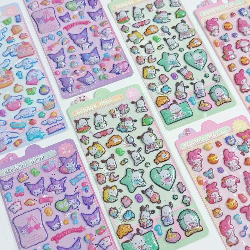 أنيمي الشكل كورومي شخصيات الأصالة ثلاثية الأبعاد الإغاثة ملصق مقاوم للماء محبوب ديكور ملصقات صناعة يدوية الكرتون كريستال ملصق #1