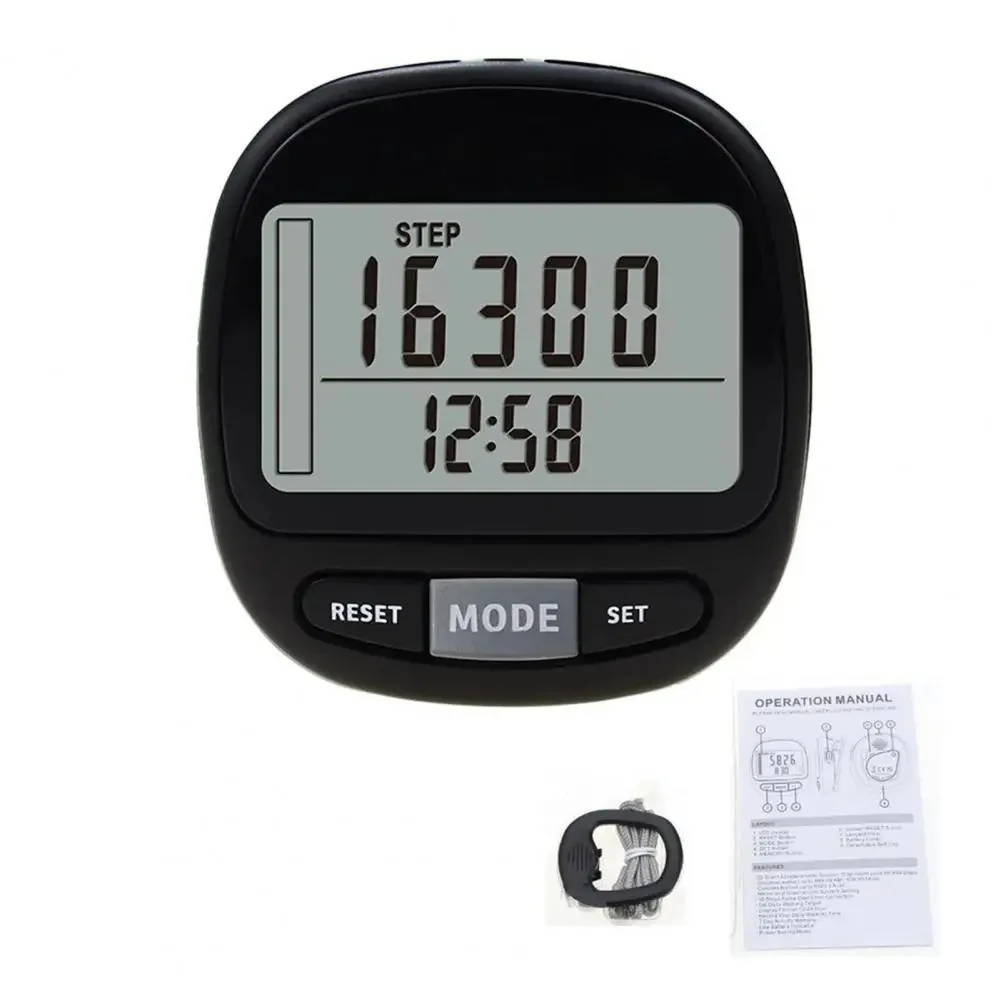 

Walking 3D Pedometer Touch Button Operation Large Digital Display Simple Step Counter 7-day Memory Function For Running