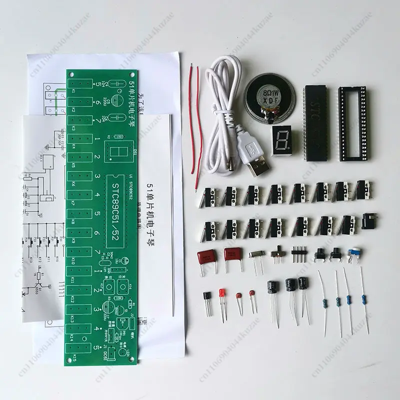 DIY Electronic Organ Kit Based on 51 MCU, Electronic Components for Welding Practice & Teaching Training