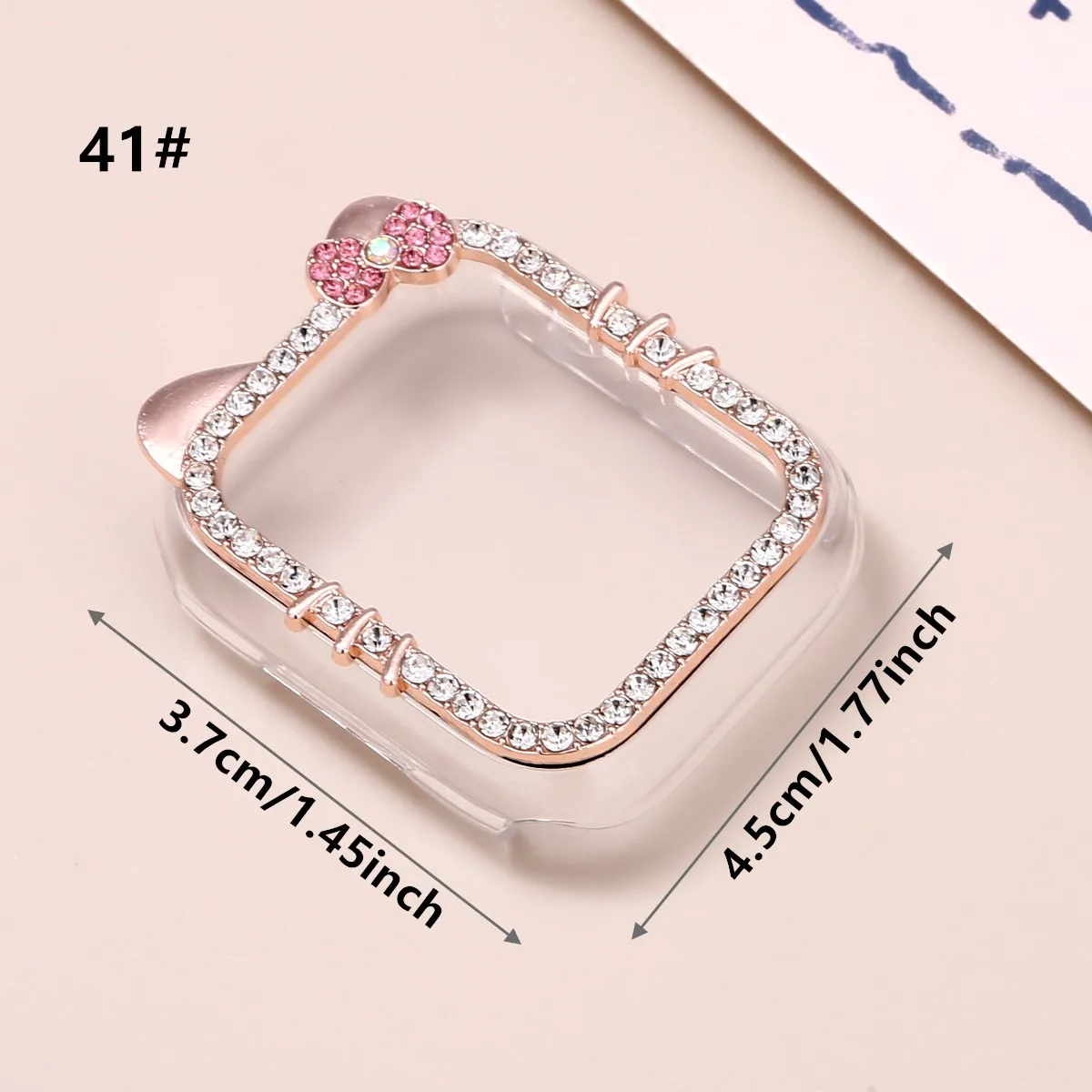 Protective Case for Apple Watch Case 9/8/7 41mm 45mm Bling Rhinestone Women Bumper Frame Cover iWatch Series 40mm 44mm 6/5/4 SE