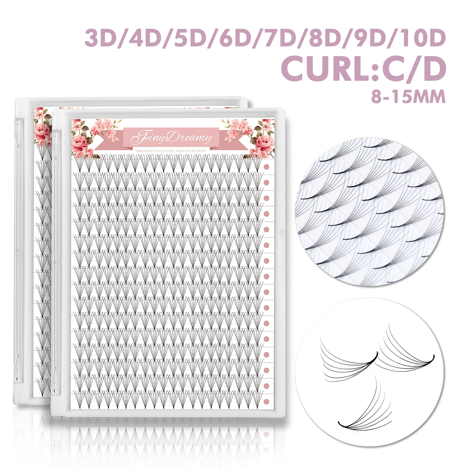 Premade Fans cilios 4d 5d 6d Pre Made Volume Russian Eyelashes Individual Lash Extension abanicos prearmados pestaรฑas