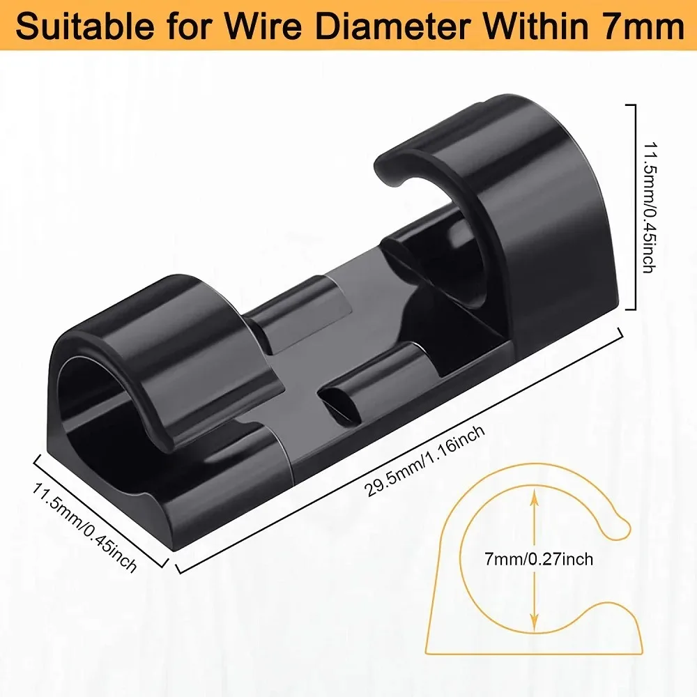 Clip per organizer per cavi Gestione dei cavi Gestione avvolgicavo Supporto per cavo Ricarica USB Linea dati Avvolgitore per bobina Gancio a parete