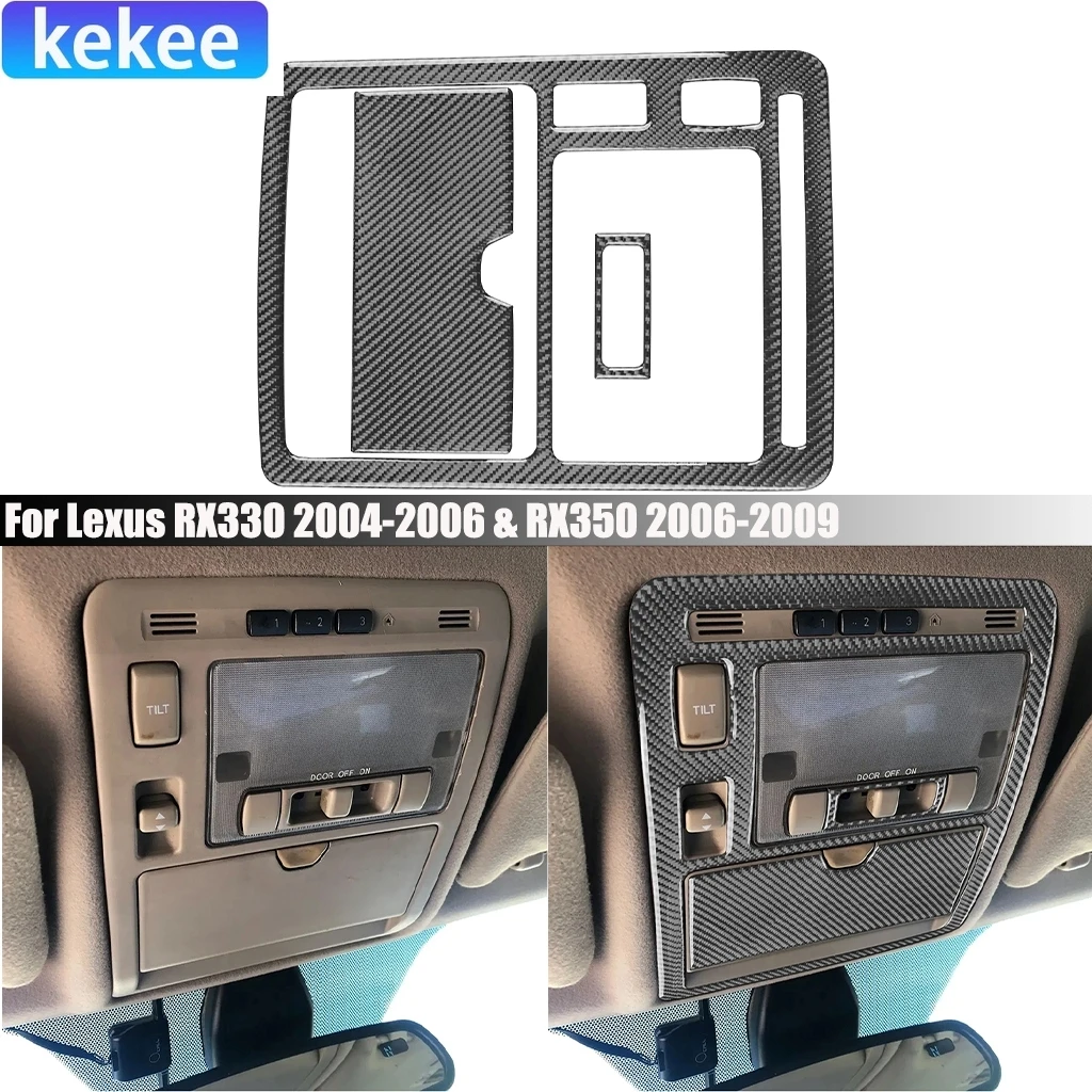 

For Lexus RX330 2004-2006 RX350 2006-2009 Carbon Fiber Reading Light Panel Interior Car Accessories Cover Sticker Auto Trim
